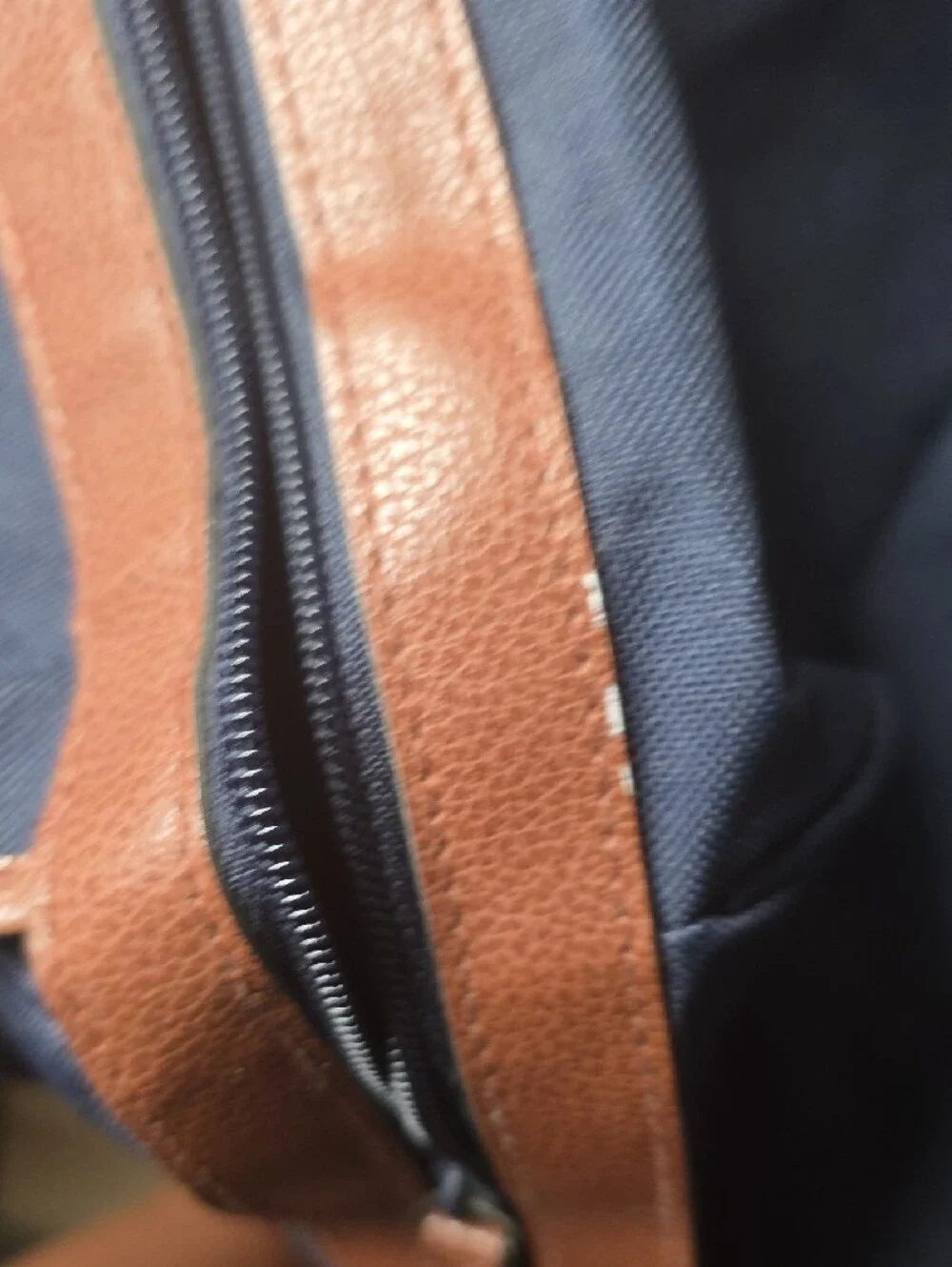 Polo by Ralph Lauren Navy Canvas Duffel with Brown Trim